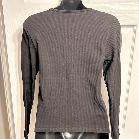 NWOT Women's Black Long Sleeve Top - Picture 4 of 5